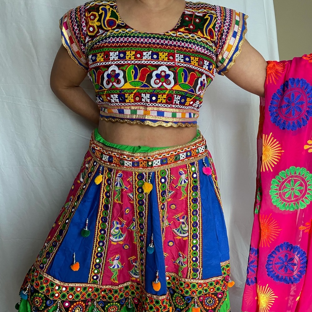 Indian Lehenga Garba Choli Colorful Gujurati